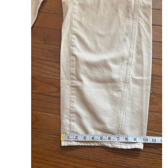 We The Free Aster Straight Jeans size 33 100% Cotton Cream - Picture 9 of 16